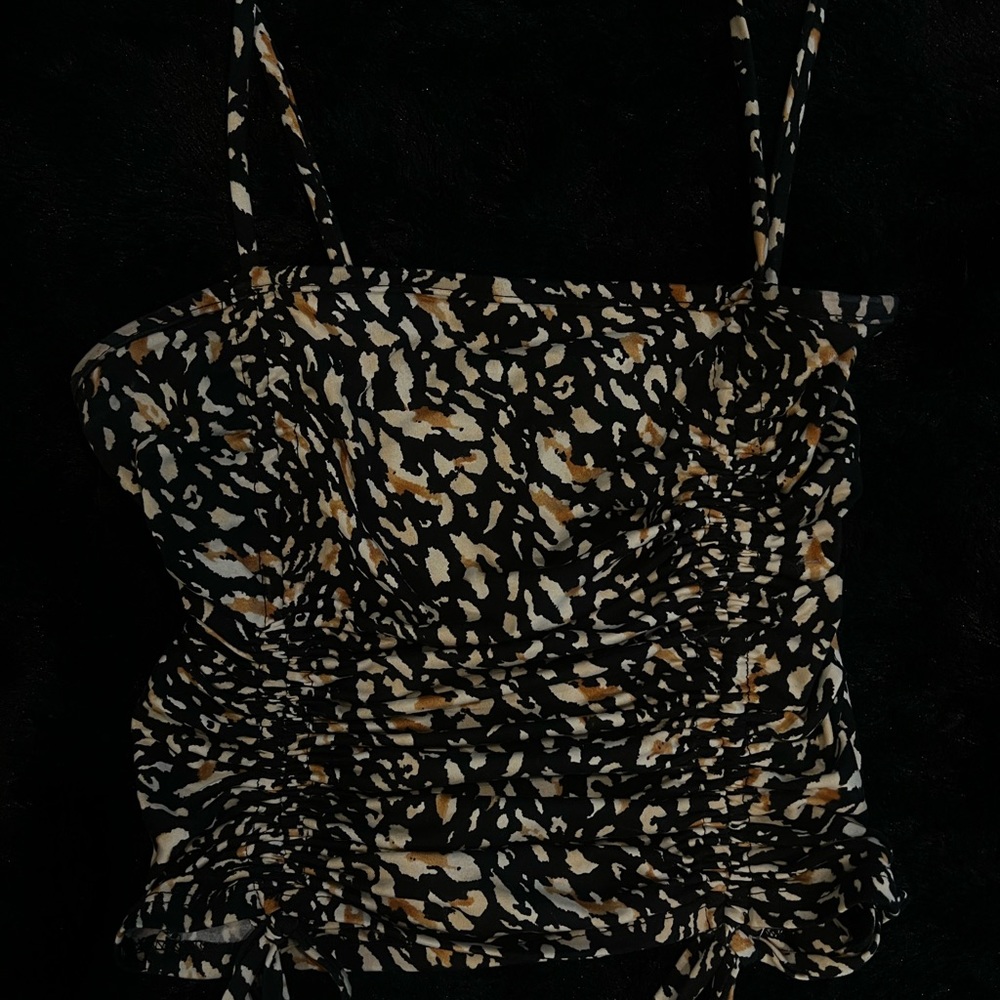 animal print crop tank